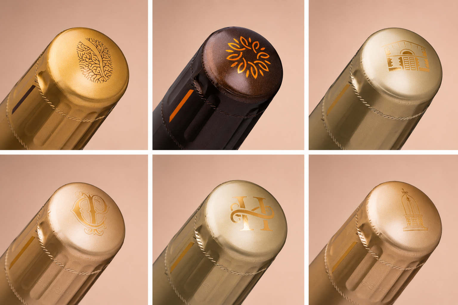 Vignobles Roux, ensemble de têtes de coiffes